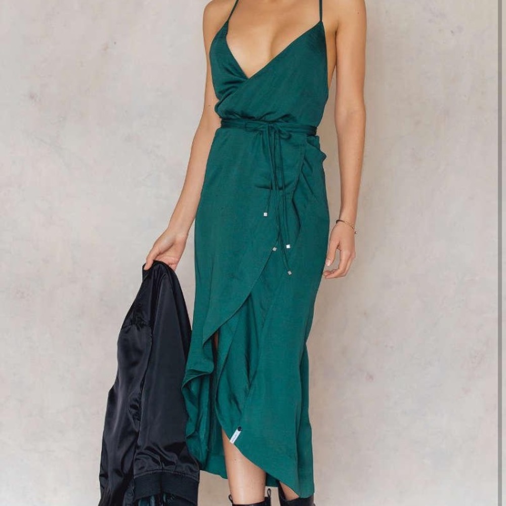 One Teaspoon Emerald, silk blend, wrap dress